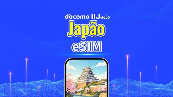 Japão DOCOMO (IIJ) eSIM | Compatível com IA e TikTok | Pacote de dados diário/total | 1–30 dias | Cobrança de 24 horas | Código QR
