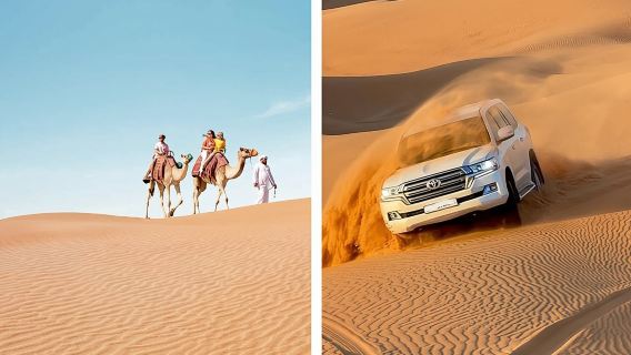 Desert Safari Combo: Camel Ride, Sandboarding & Inland Sea Visit