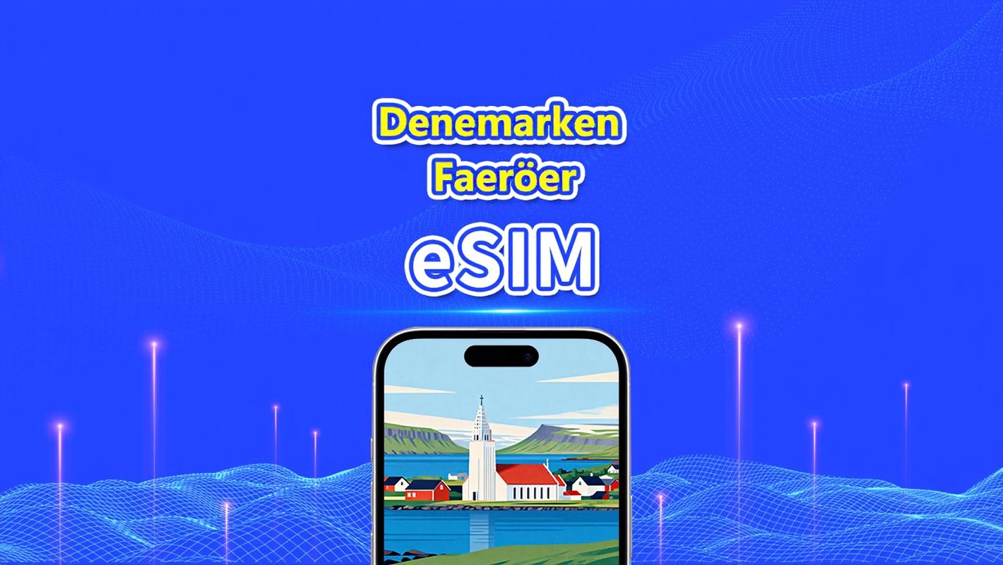 Denemarken + Færøër eilanden eSIM | 5G/4G | Dagelijks/totaal datapakket | 1-30 dagen | 24-uurs facturatie | QR-code