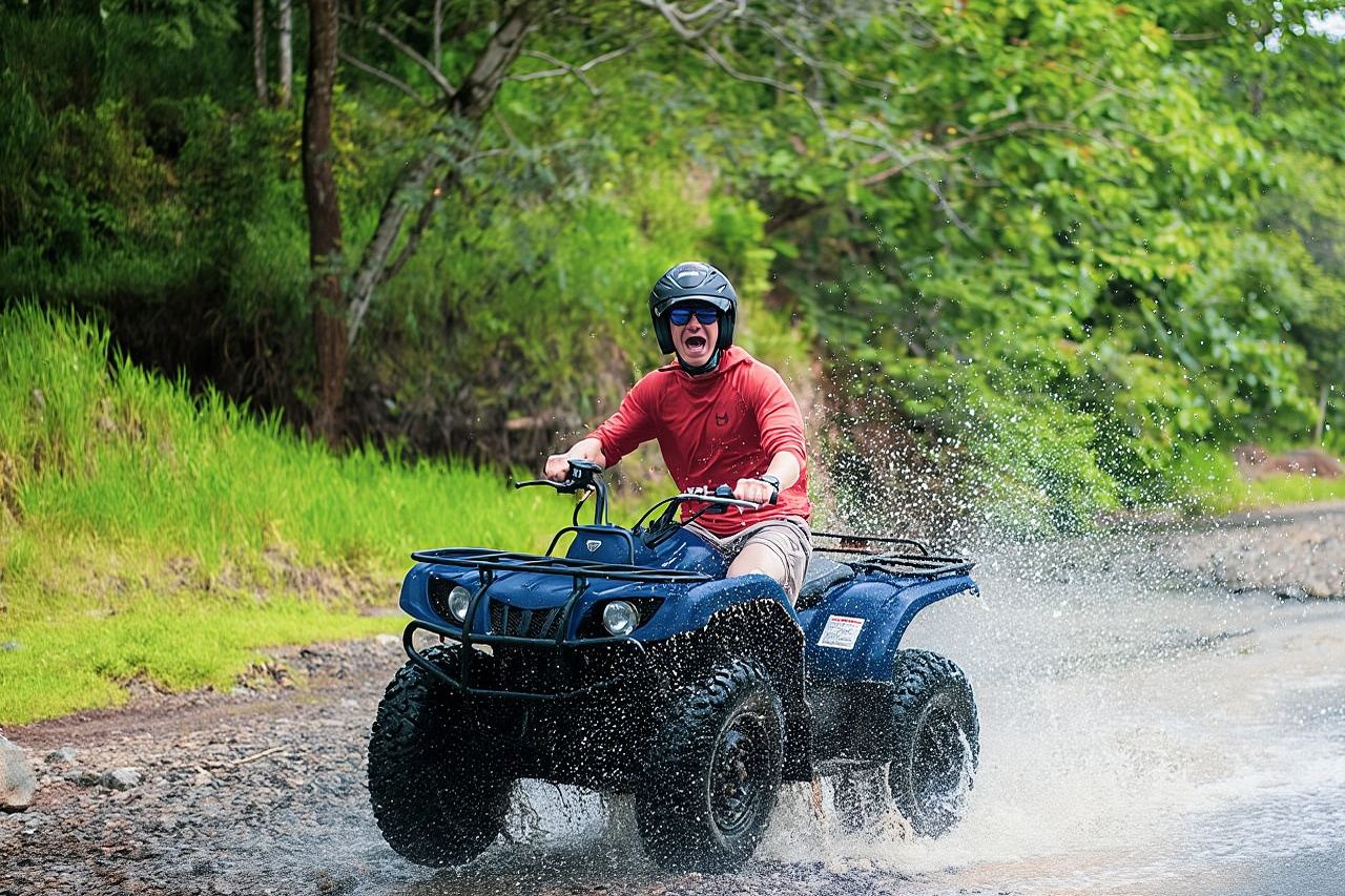 2 Hour ATV + Waterfalls in Jaco Beach and Los Suenos 