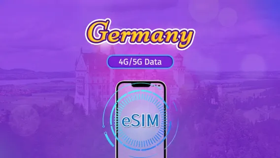 Germania | eSIM 5G/4G | Pacchetto totale | Fatturazione ogni 24 ore | 7–30 giorni | Codice QR