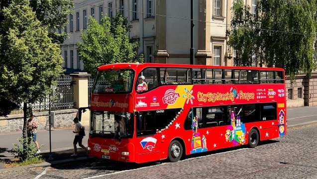 City Sightseeing hop-on hop-off bus tour of Prague with optional boat tour