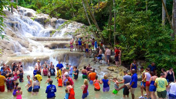 From Montego Bay: Dunn's River Falls & Green Grotto Cave