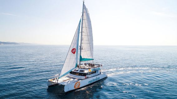 Malaga: Chuyến đi thuyền buồm Catamaran có tùy chọn ngắm hoàng hôn