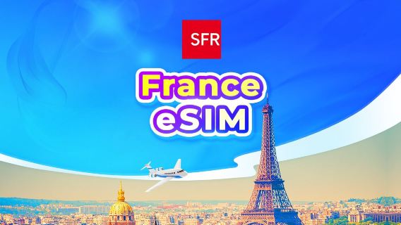 法國 SFR 5G eSIM | 可用TikTok & ChatGPT | 24小時計費 | 1-30天 | QR code