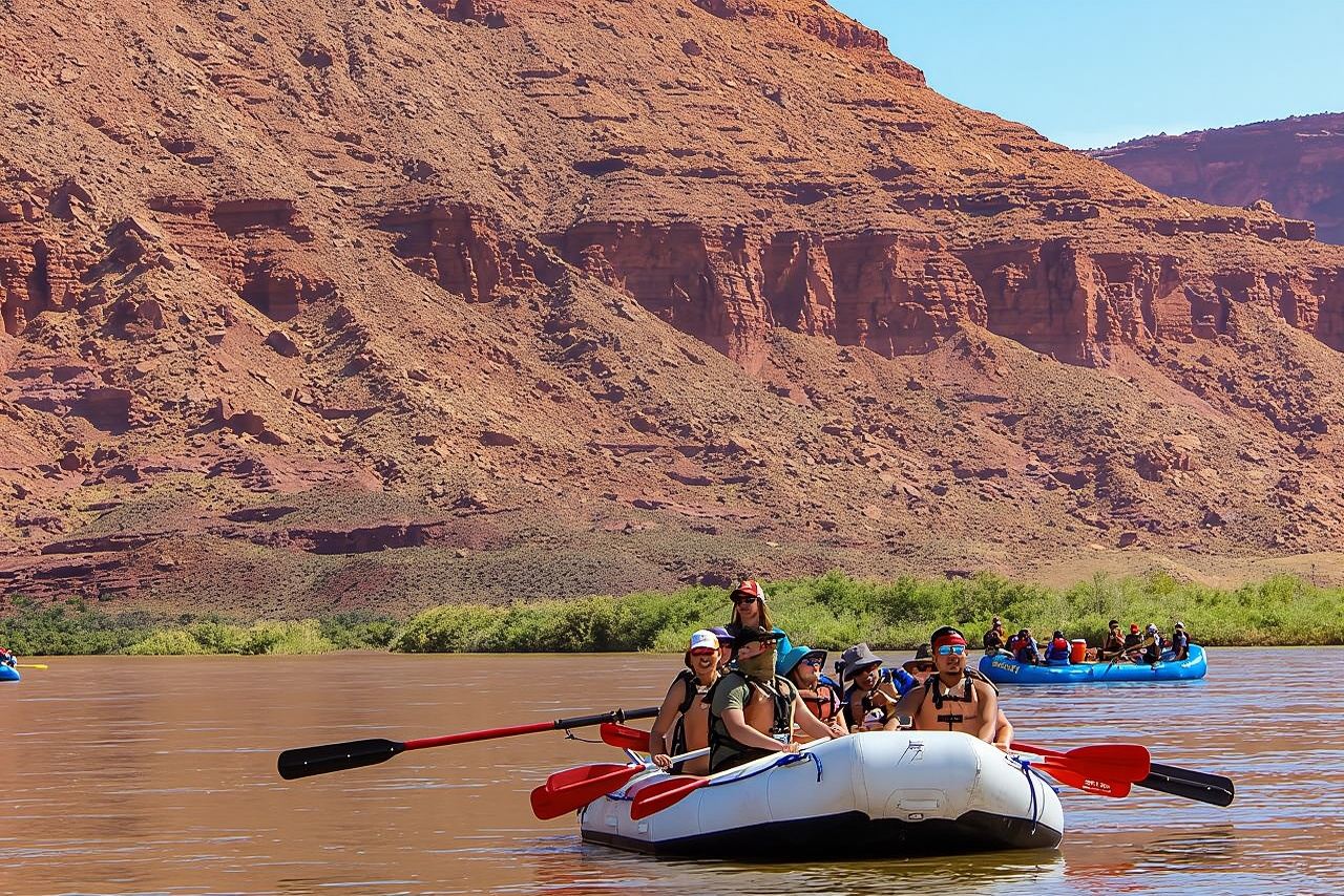 Lawatan Rakit Separuh Hari Petang Moab - Sungai Colorado