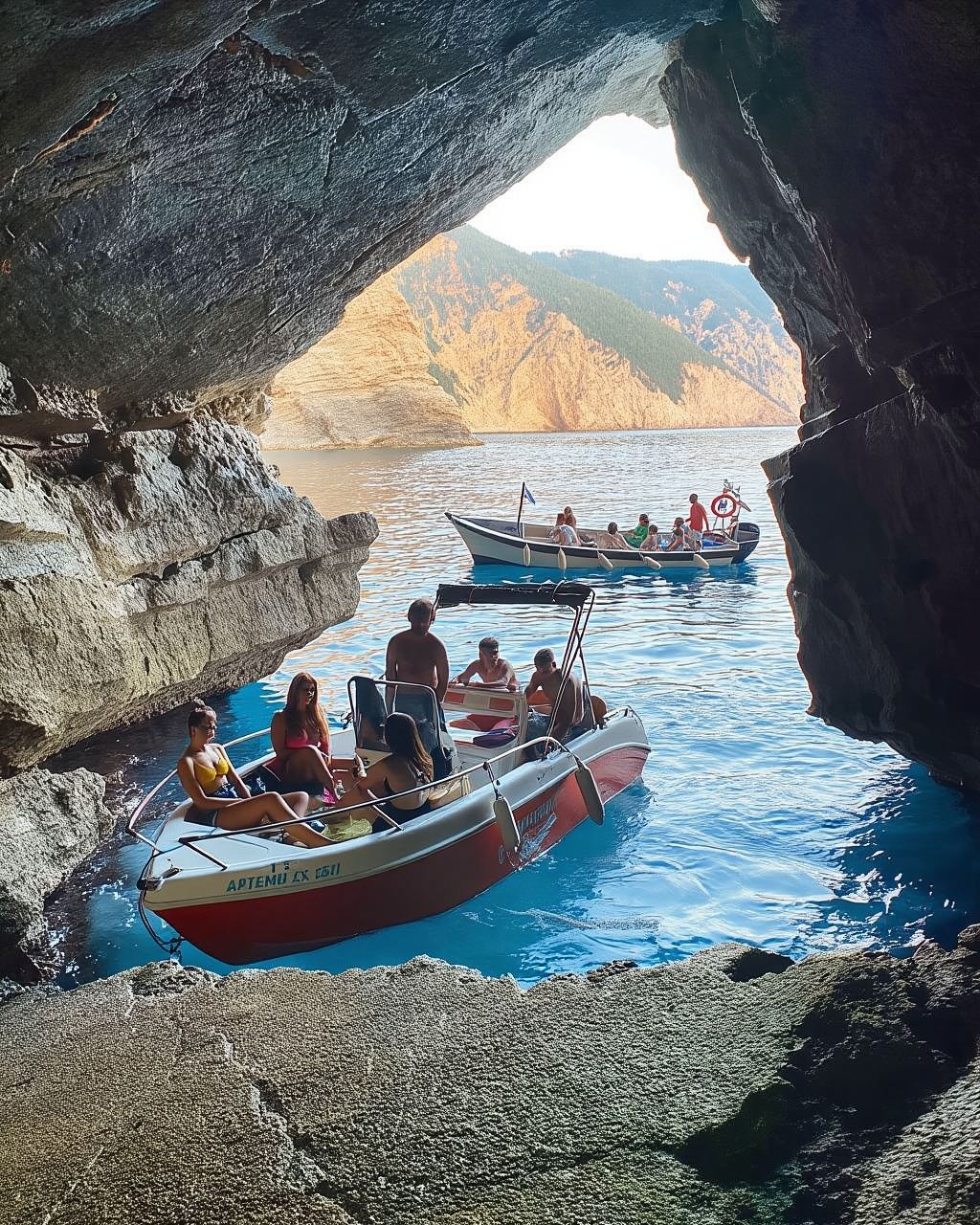 Vom Hafen von Korfu: Landausflug mit Bootstour oder Strandzeit