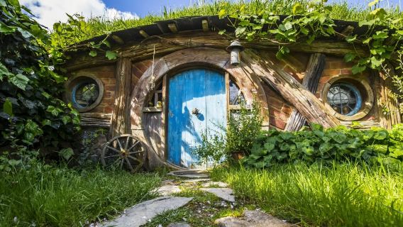 Hobbiton™ Movie Set Tours & Waitomo Glowworm Caves Small Join-in Tour with Admission Ticket from Auckland, New Zealand