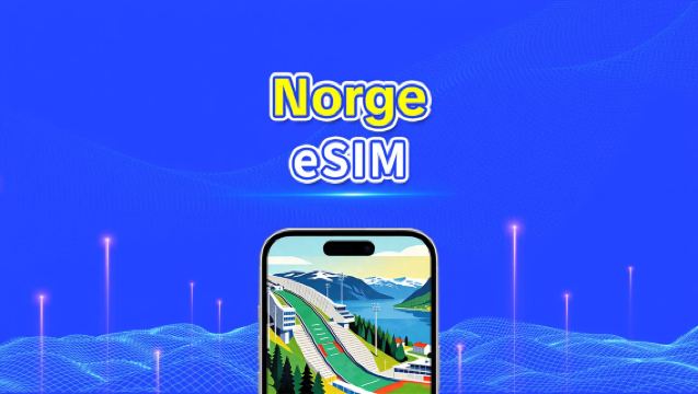 Norge eSIM | 5G/4G | Højhastighedsdata | 24 timer | Valgfri varighed 1-30 dage | QR-kode