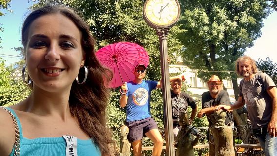 City centre walking through Odesa