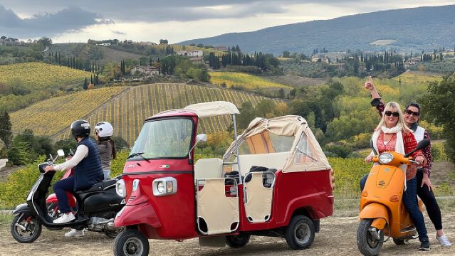 Tour en Vespa por la Toscana desde Florencia con cata de vinos