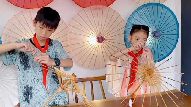 【福州親子非遺體驗· 一傘傾城 · 手作時光】手繪非遺油紙傘或製作非遺油紙傘