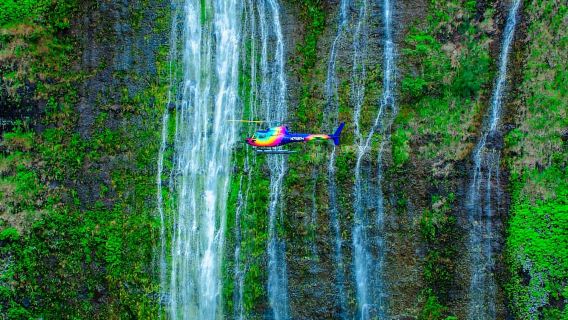 Kailua-Kona: Recorrido en helicóptero por Kohala, volcanes y cascadas