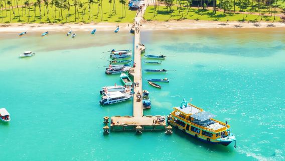 Excursion d'une journée à Phu Quoc avec noix de coco + Ganh + île de Hon Thom + téléphérique du parc aquatique [inclut déjeuner, snorkeling et pêche]