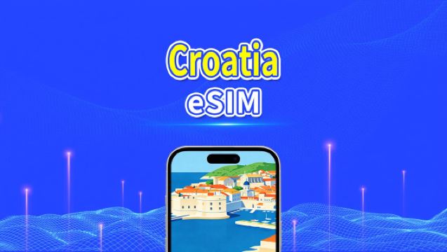 eSIM da Croácia | 5G/4G | Dados de alta velocidade | 24 horas | Dias opcionais de 1 a 30 dias | Código QR