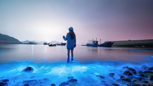 平潭島追藍眼淚丨專業領隊帶【上門接送+提供撈網、鞋套】