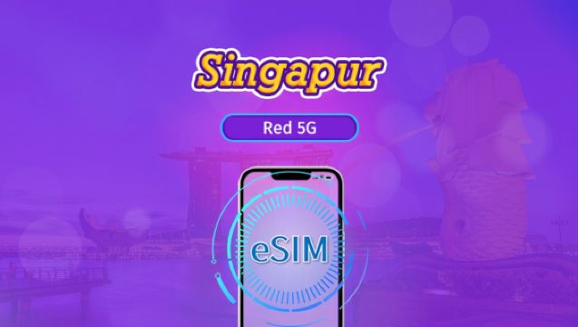 Singapur | eSIM 5G | Pase diario/Paquete total | Facturación cada 24 horas | 1-30 días | Código QR
