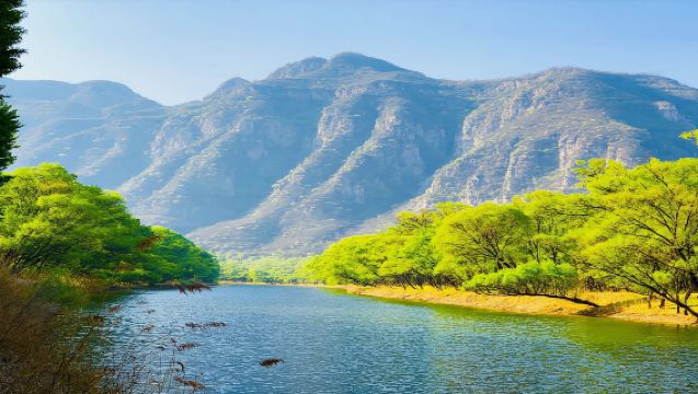 山西平順赤壁懸流一日遊【太原出發，含烏篷船、竹筏、觀光列車】