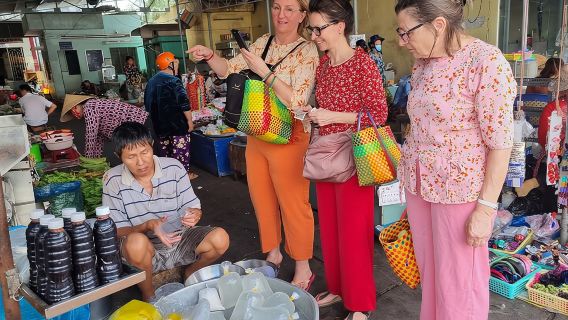 Cooking class & Vibrant Mekong Market by Scooter (Half-Day)