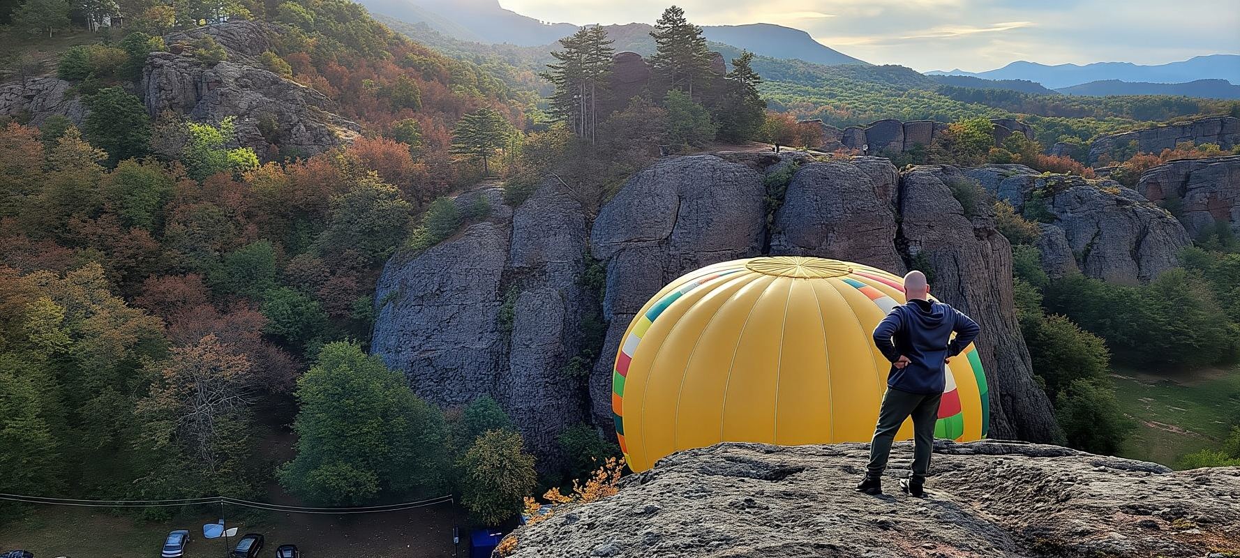 Belogradchik: Tethered Flight Above the Rocks