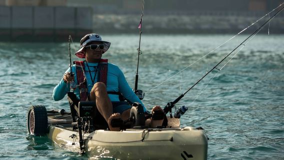 Dubai: Palm Jumeirah Kayak Fishing Private Tour