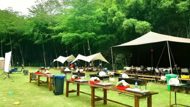 廣州帽林營地·不過夜日營【草坪天幕露營燒烤套餐（含餐飲設備+天幕桌椅）自帶食材】