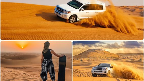 Doha: Desert Safari, Sand Boarding, Camel Ride & Inland Sea Tour