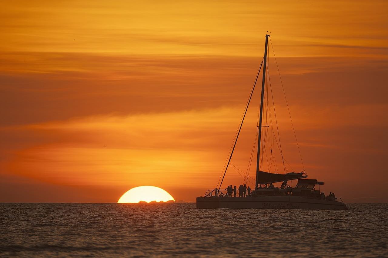 Crociera al tramonto con snorkeling in catamarano Marlin del Rey da Tamarindo o Playas del Coco