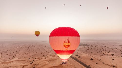 Premium  Hot Air Balloon Sunrise Tour with Exlusive In-Flight Falcon Show, Breakfast, Camel,Transfer 4