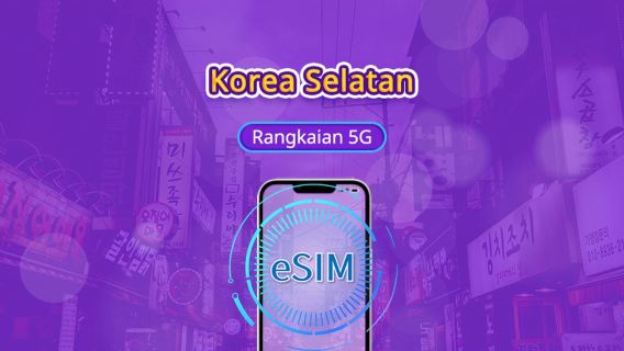 Korea | eSIM 5G | Pas Harian/Pakej Jumlah | Pengebilan 24 Jam | 1-30 hari | Kod QR