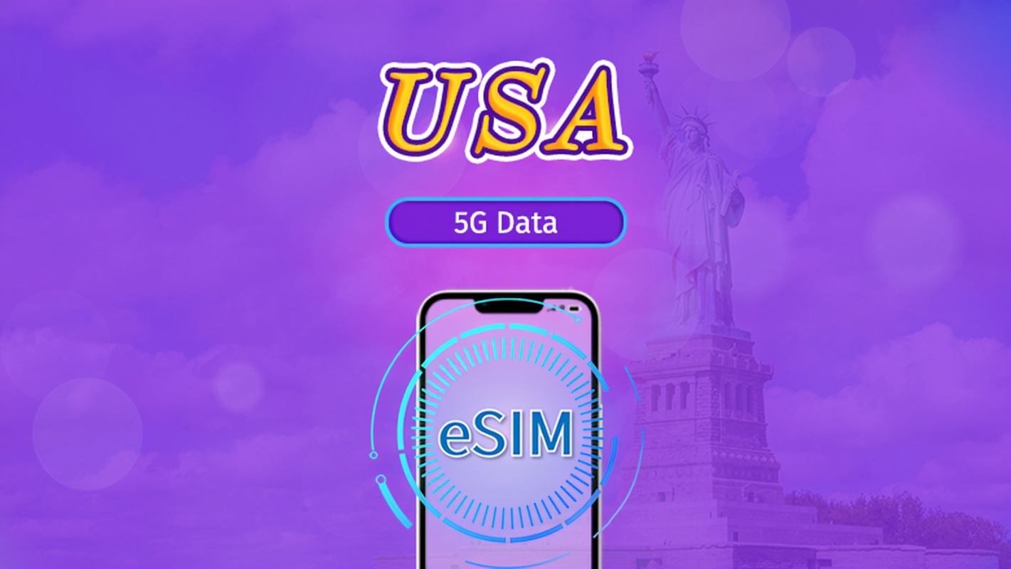 United States | 5G eSIM | Day Pass/Total Package | 24H Billing | 1-30 days | QR code