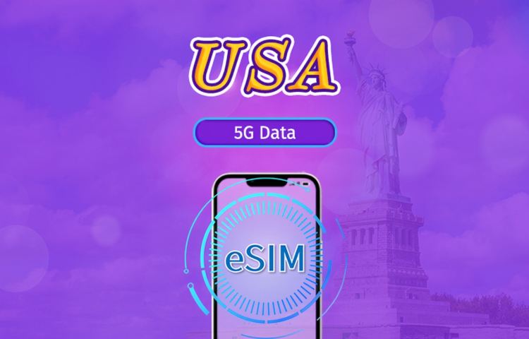 United States | 5G eSIM | Day Pass/Total Package | 24H Billing | 1-30 days | QR code