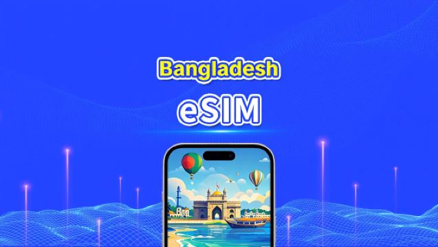 eSIM de Bangladesh | 4G | Dados de alta velocidade | 24 horas | Dias opcionais de 1 a 30 dias | Código QR