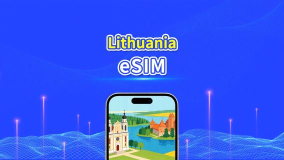 eSIM Lituania | Data Kecepatan Tinggi | 5G/4G | Paket Harian/Data | 24 Jam | 1-30 Hari | Kode QR