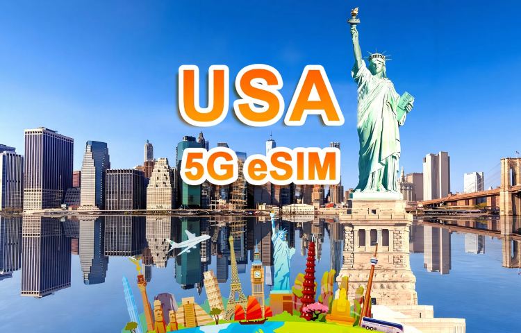 Stati Uniti | 5G eSIM | Pacchetto giornaliero/pacchetto fisso | Sistema 24 ore su 24 | 1-30 giorni | QR code(esclusi Guam e Saipan)