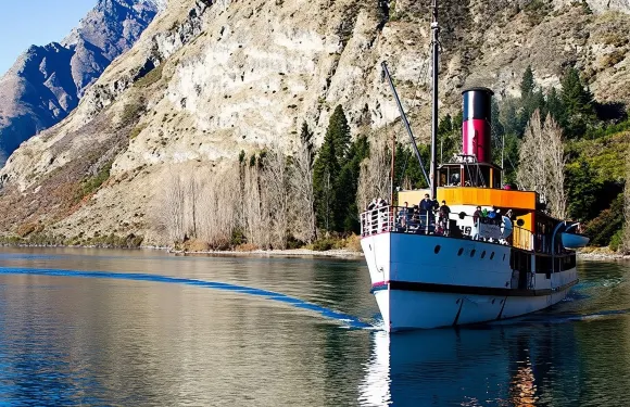 新西蘭皇后鎮TSS恩斯羅號蒸汽船燒烤美食2196