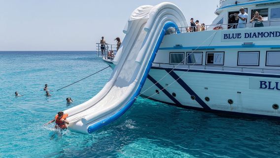 Blue Lagoon cruise: giant slide, music & Paphos hotel transfers