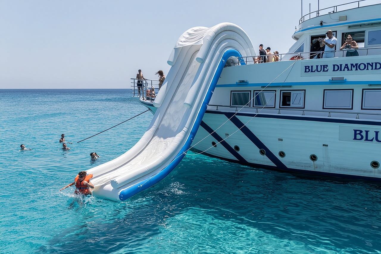 Crociera alla Laguna Blu: scivolo gigante, musica e trasferimenti dall'hotel di Paphos