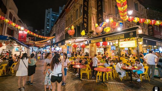 Visite nocturne de la cité du lion : Excursion à la demi-journée à Marina Bay, Merlion, Chinatown de Singapour et Clarke Quay