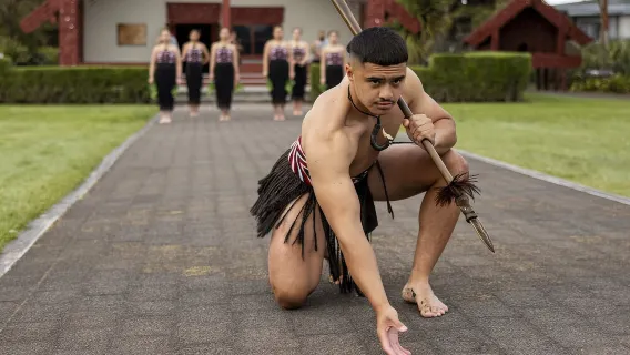 Te Puia - Rotorua, NZ: Maori Haka performance + geothermal geysers + national bird kiwi + Maori-style buffet/New Zealand cultural features/geothermal park