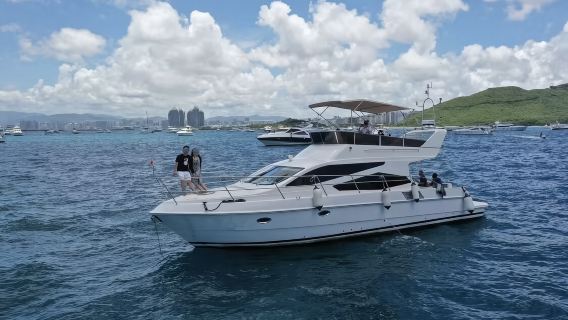 【威海遊艇租賃】威海小石島 麥拿倫號45英尺豪華遊艇 3小時包船出海+水果飲品+遊艇自駕體驗+KTV娛樂+海釣