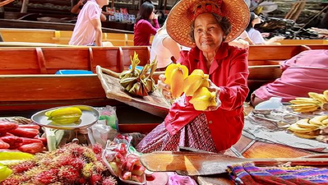 【精團】泰國曼谷丹嫩沙多水上市場+美功鐵道市場一日遊