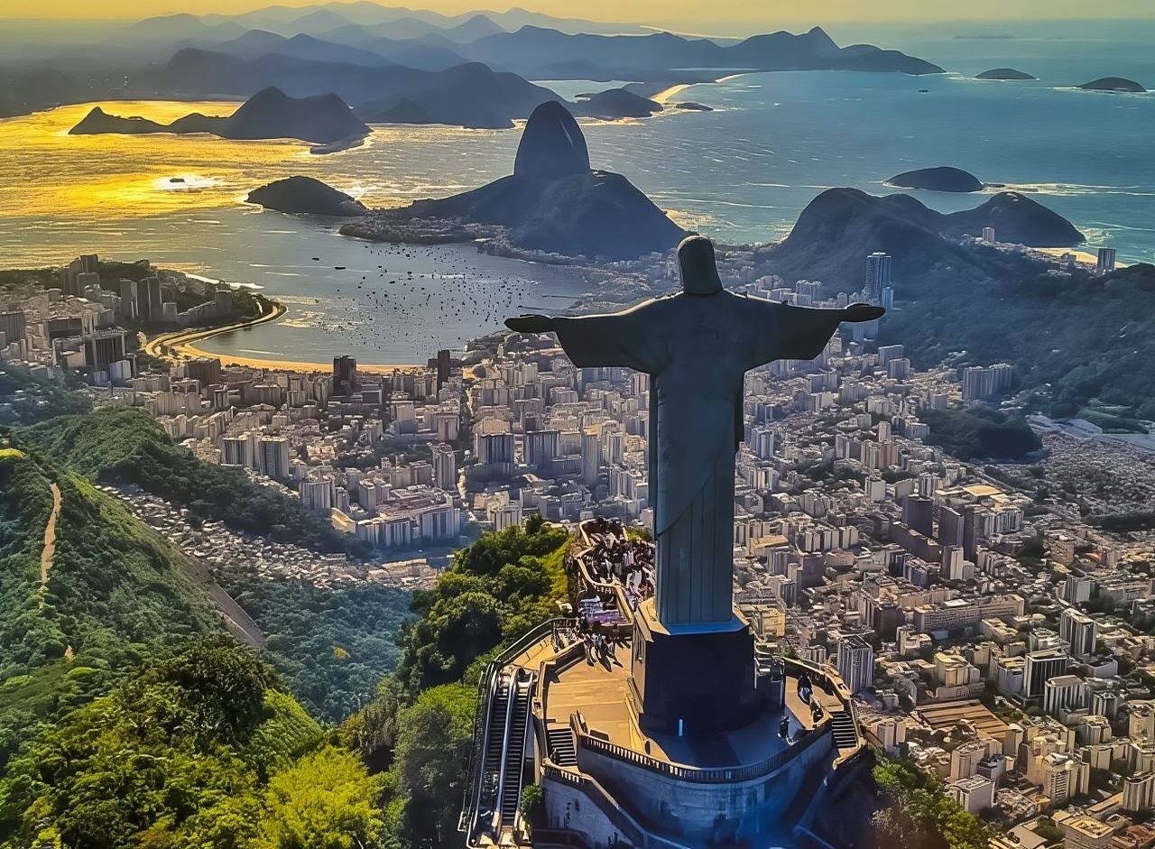 Helikopterflug-Erlebnis in Rio de Janeiro (Überflug der Christusstatue und Küstenlinie)