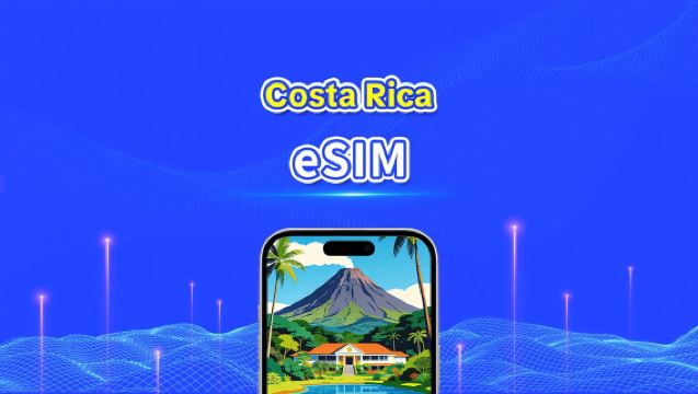 Costa Rica eSIM | 4G | Daglig paket/datapaket | Höghastighetsdata | 24 timmar | 1-30 dagar | QR-kod