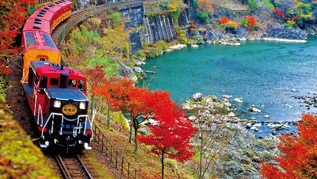 小團大阪京都嵐山賞櫻一日遊貴船神社三千院嵐山嵯峨野觀光小火車日本旅遊