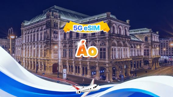 eSIM 5G của Áo | Gói dữ liệu hàng ngày/Tổng dung lượng | 1GB/ngày - Tổng dung lượng 30GB | 1-30 ngày | Định dạng 24 giờ | Mã QR