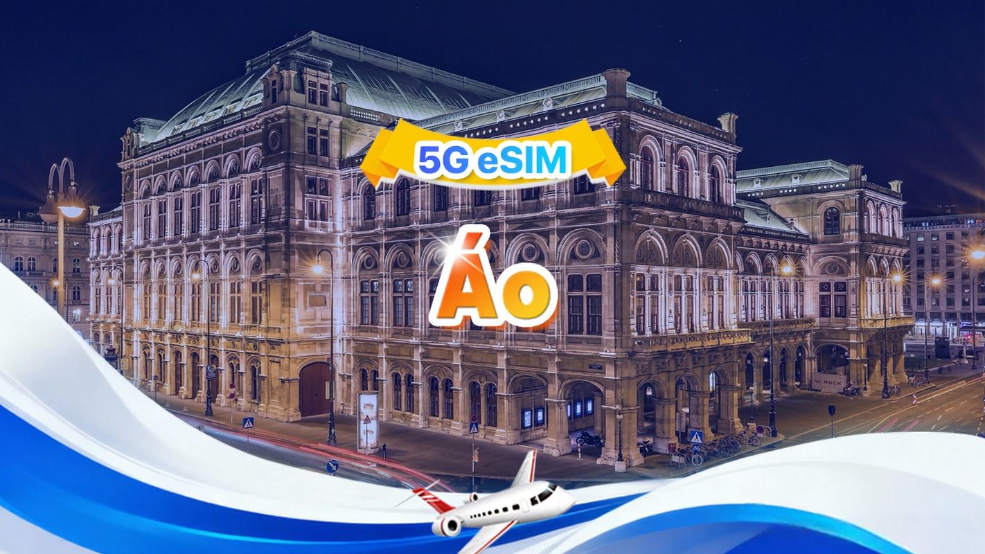 eSIM 5G của Áo | Gói dữ liệu hàng ngày/Tổng dung lượng | 1GB/ngày - Tổng dung lượng 30GB | 1-30 ngày | Định dạng 24 giờ | Mã QR