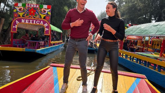 Xochimilco BOAT LIGHT PARTY WITH 1 DRINK AND 4 TAQUITOES + 18