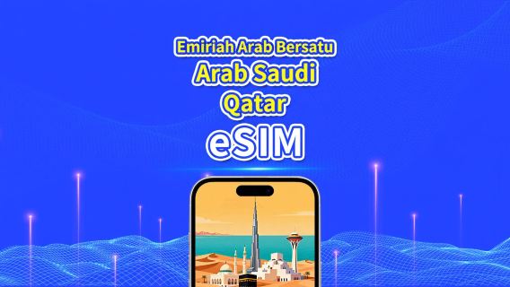 UAE / Arab Saudi / Qatar 5G eSIM | Pakej harian / Pakej data jumlah | 1–30 Hari | Pengebilan 24 Jam | QR Code