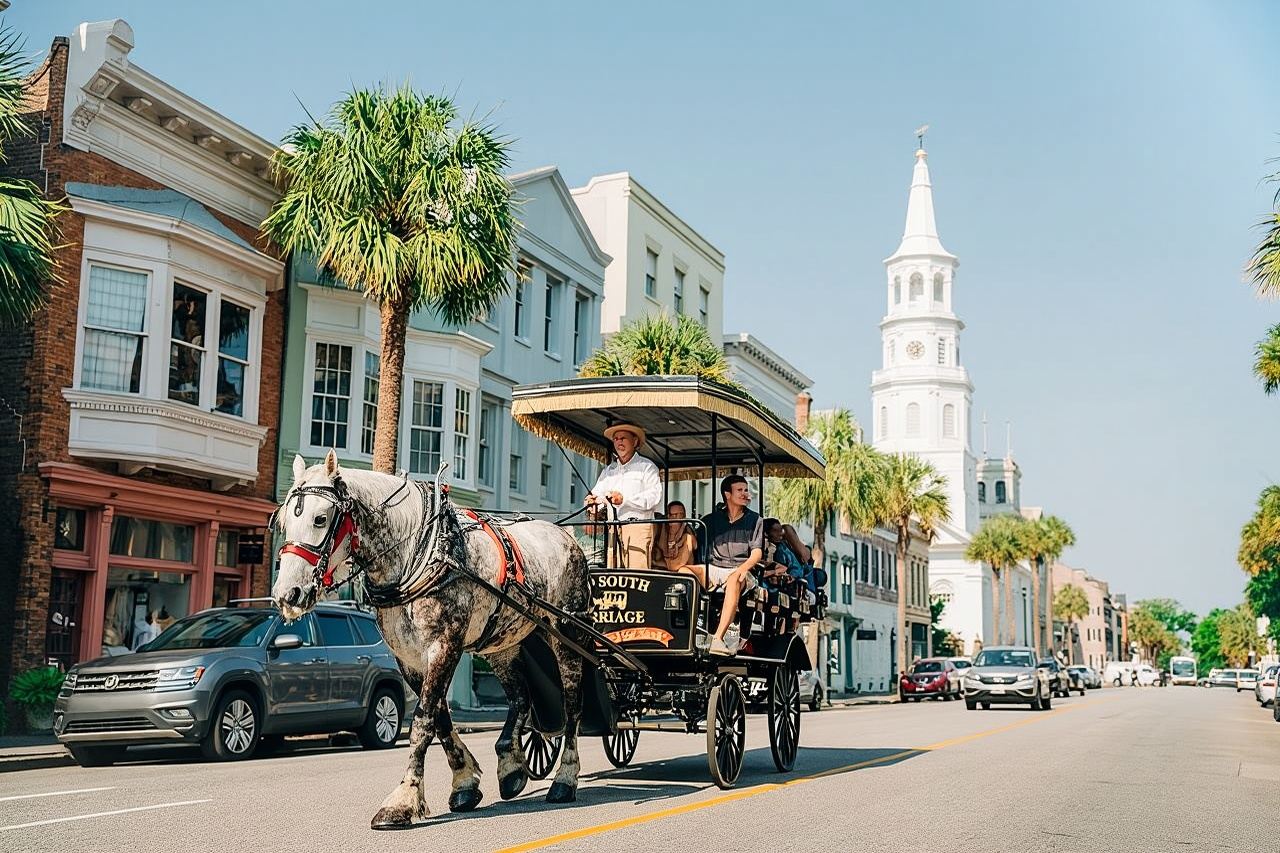 Da Myrtle Beach a Charleston con giro in carrozza trainata da cavalli, crociera nel porto e Boone Hall